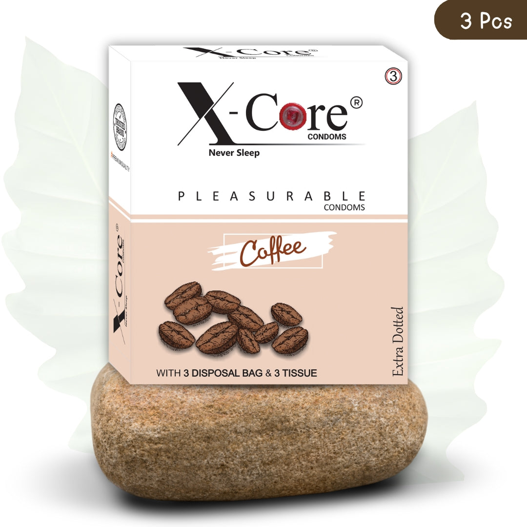 X-Core Pleasurable Coffee Flavoured Condoms for Men (3 Sheets)